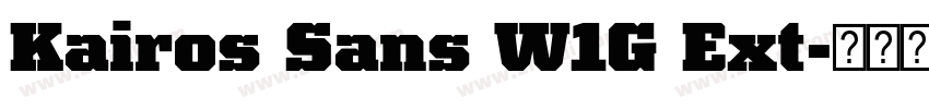 Kairos Sans W1G Ext字体转换